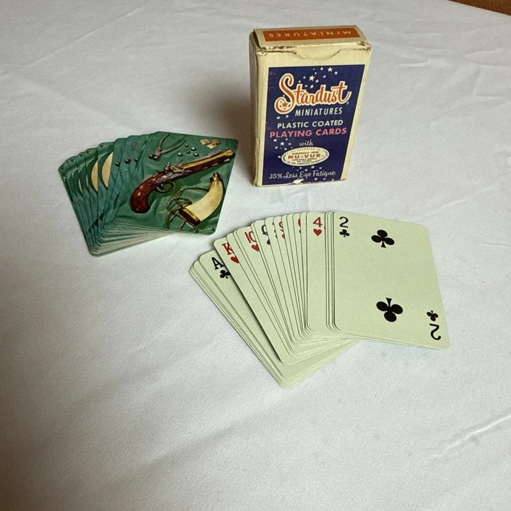 ANTIQUE AMERICAN PLAYING CARDS: Stardust Miniatures with Nu-Vue Made In USA 1940